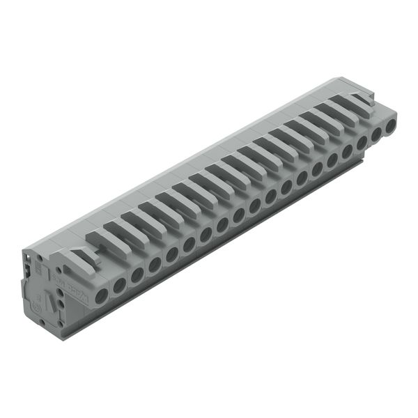 1-conductor female connector, angled CAGE CLAMP® 2.5 mm² gray image 2
