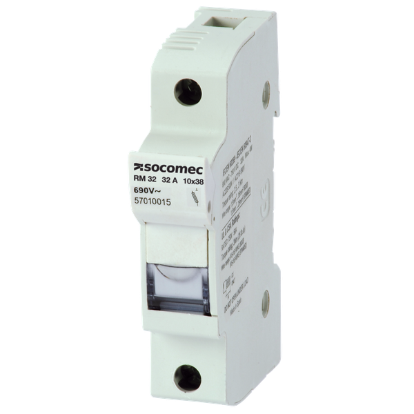 RM cylind. fuse holder without sign. aux. cont.-32A-2P-NFC-Fuse 10x38 image 2