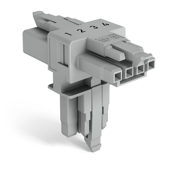 T-distribution connector 4-pole Cod. B gray image 1