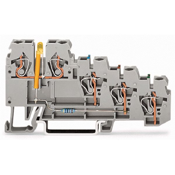 4-conductor sensor terminal block LED (yellow) for NPN-(low-side) swit image 1