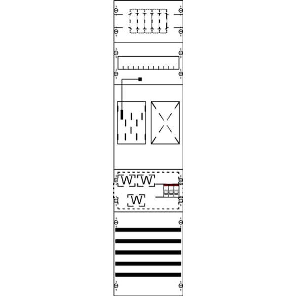KA4600 Measurement and metering transformer board, Field width: 1, Rows: 0, 1050 mm x 250 mm x 160 mm, IP2XC image 5