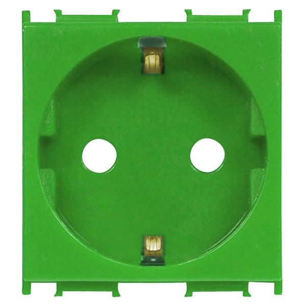 Socket with higher protection cover green 16A image 1