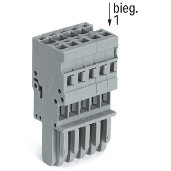 1-conductor female connector CAGE CLAMP® 4 mm² gray image 5