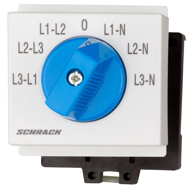 Voltmeter-Selector Switch 3 x L-L / 3 x L-N, DIN-rail mount. image 1