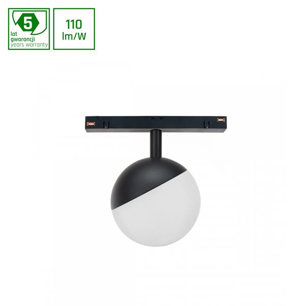 SYSTEM SHIFT - GLOBE, SPHERE TRACK LIGHT 100X148MM 5W 165DEG BLACK 5Y WARRANTY CASAMBI image 1