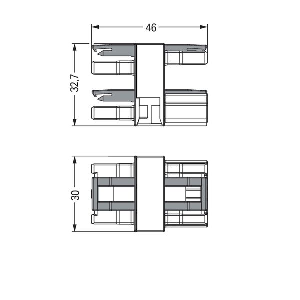 3-way distribution connector 3-pole Cod. A white image 5