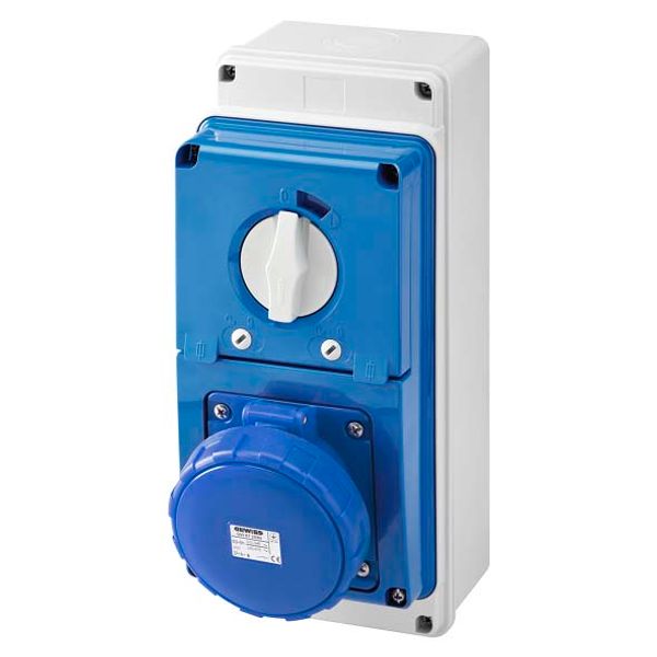 VERTICAL FIXED INTERLOCKED SOCKET OUTLET - WITH BOTTOM - WITH FUSE-HOLDER BASE - 2P+E 63A 200-250V - 50/60HZ 6H - IP67 image 2