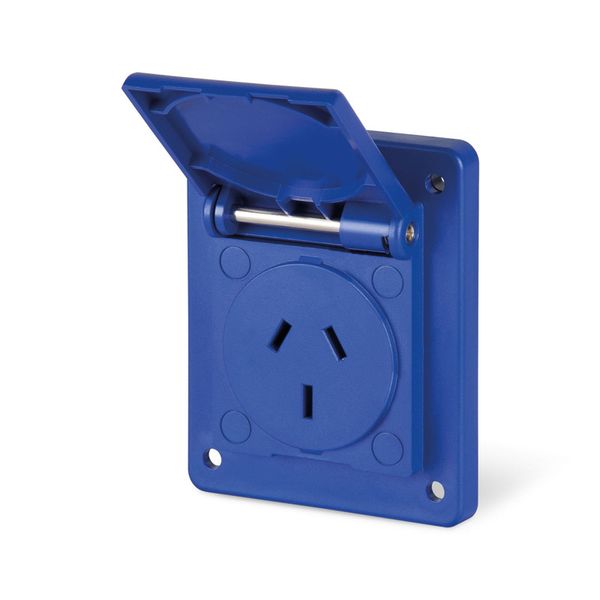 FLUSH-MOUNTING SOCKET 2P+E 10A 250V AC image 1