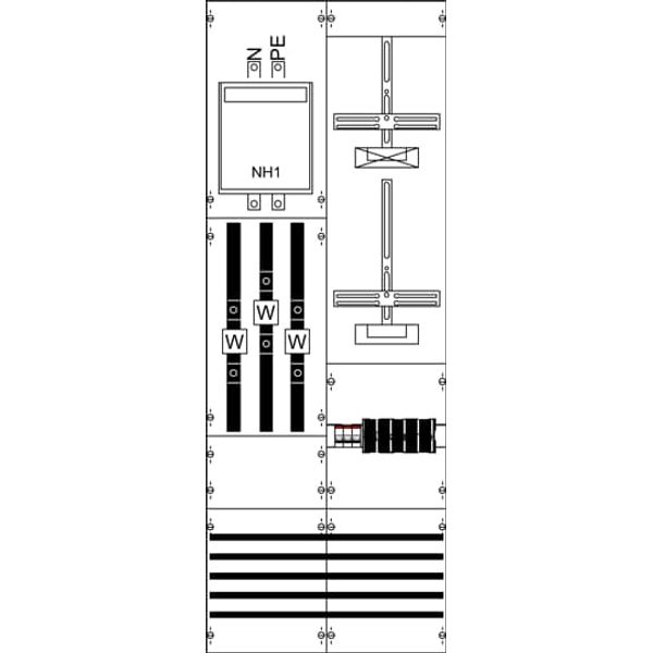 KA4238 Measurement and metering transformer board, Field width: 2, Rows: 0, 1350 mm x 500 mm x 160 mm, IP2XC image 5