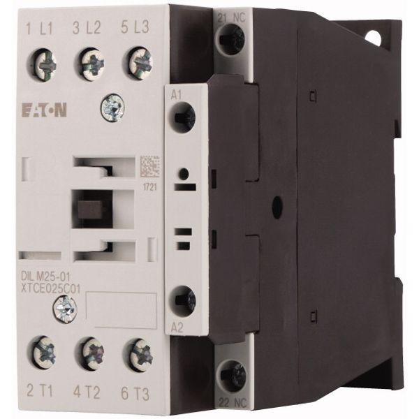 Contactor, 3 pole, 380 V 400 V 11 kW, 1 NC, RDC 24: 24 - 27 V DC, DC operation, Screw terminals image 3