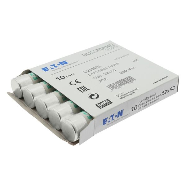 Fuse-link, LV, 20 A, AC 690 V, 22 x 58 mm, aM, IEC image 14