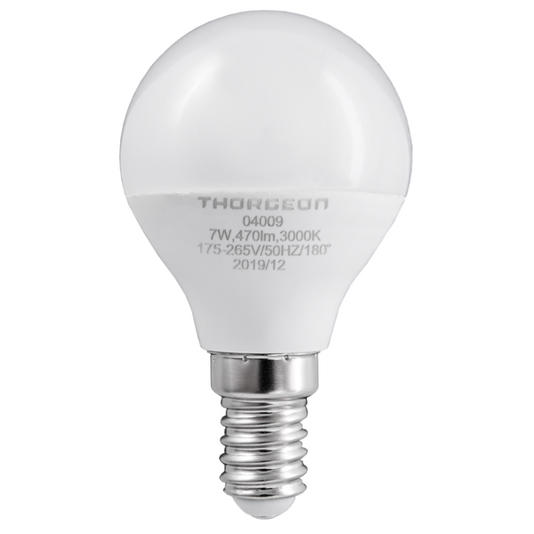LED Light bulb 7W E14 P45 3000K 470lm THORGEON image 1