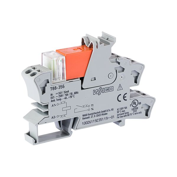 Relay module Nominal input voltage: 24 VDC 1 make contact image 3