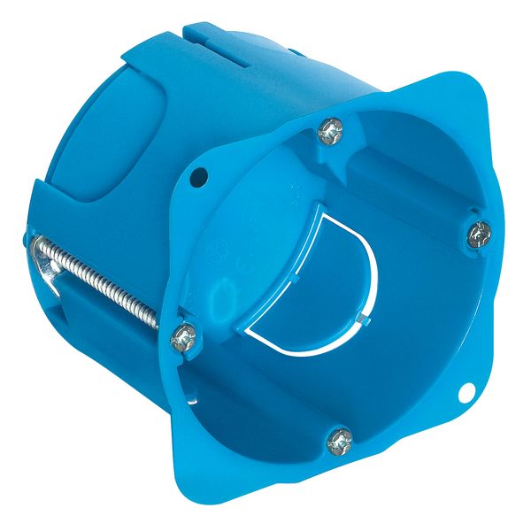 Round flush-mount box f/hollow wall blue image 1