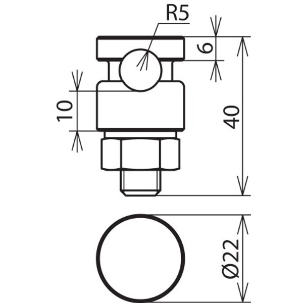 KS connector StSt f. Rd 6-10mm single- part unit with spring washer image 2