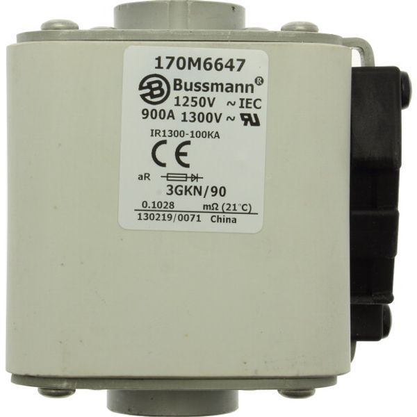 Fuse-link, high speed, 550 A, AC 2500 V, size 3, 86 x 95 x 166 mm, aR, IEC, single indicator image 2