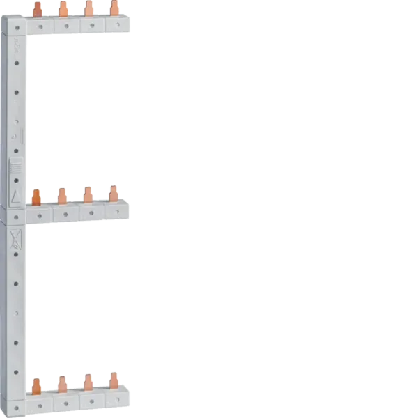 Meziřadové přípojnice, 4-pólové propojení ze spodu pro 3 řady, levá/pravá image 1