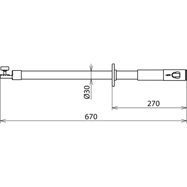 Insulating stick with gear and plug-in coupling L 670 mm image 2