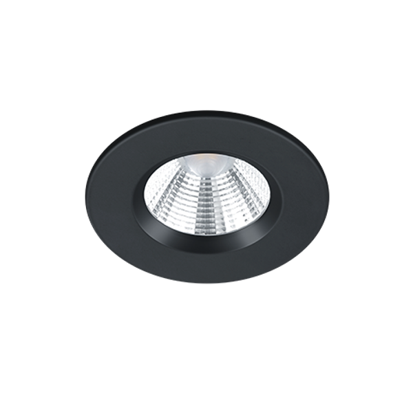 Zenia H2O LED recessed spotlight 8,5 cm matt black image 1