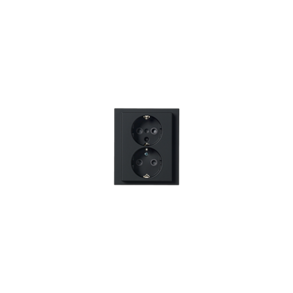 302EUJ-885 Socket outlet Protective contact (SCHUKO) Black - Impressivo image 1
