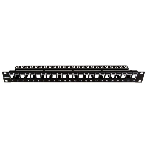 Patchpanel 19" empty for 24 modules (SFA)(SFB), 1U, RAL9005 image 4