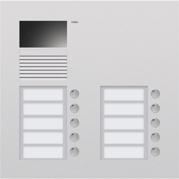 Flush-mounting external unit with 10 bells and colour camera image 2