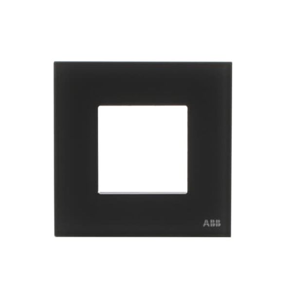 N2271 CF Frame 1-gang / 2-modules - Noble - Graphite Glass image 1