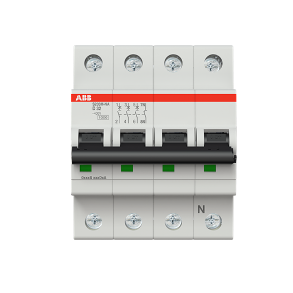 S203M-D32NA Miniature Circuit Breaker - 3+NP - D - 32 A image 3