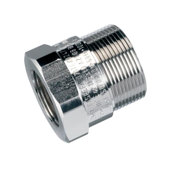 EXN/M20-M16/R BRASS THREAD REDUCER M20 MALE TO M1 image 1