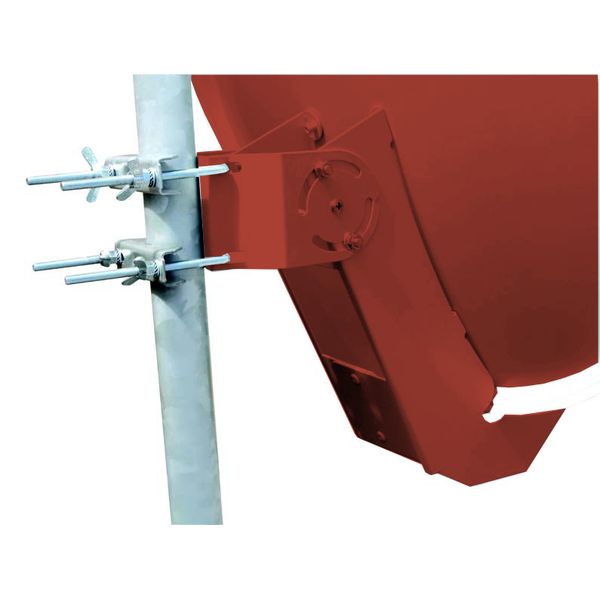 SAT Antenna  85/80cm, Alu, 40dB,double monobloc feed-arm,red image 1