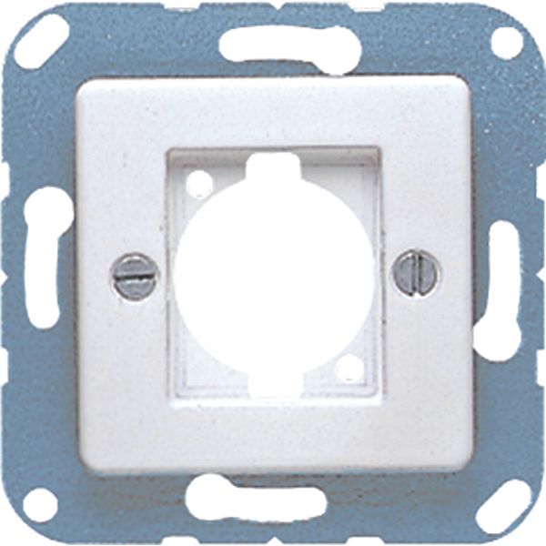 Centre plate for audio connectors, white image 2