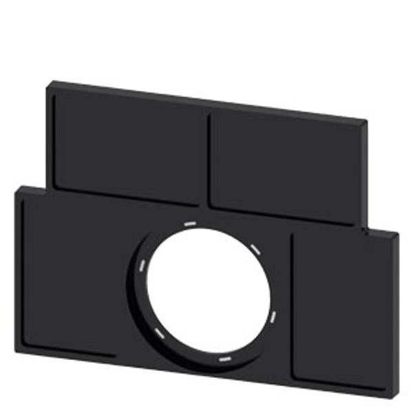 Label holder, flat, black, for 4 la... image 1