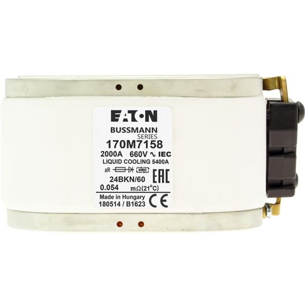 Fuse-link, high speed, 2000 A, AC 660 V, size 4, 120 x 230 x 58 mm, aR, IEC, single indicator image 2