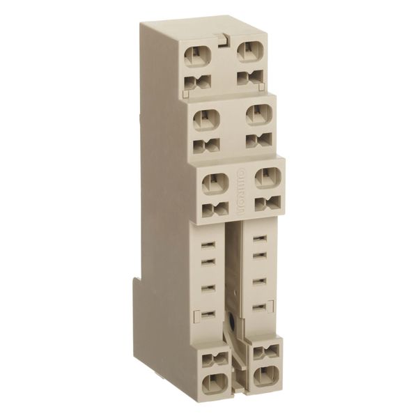 Socket, DIN rail mounting, 8-pin, screwless terminals image 1