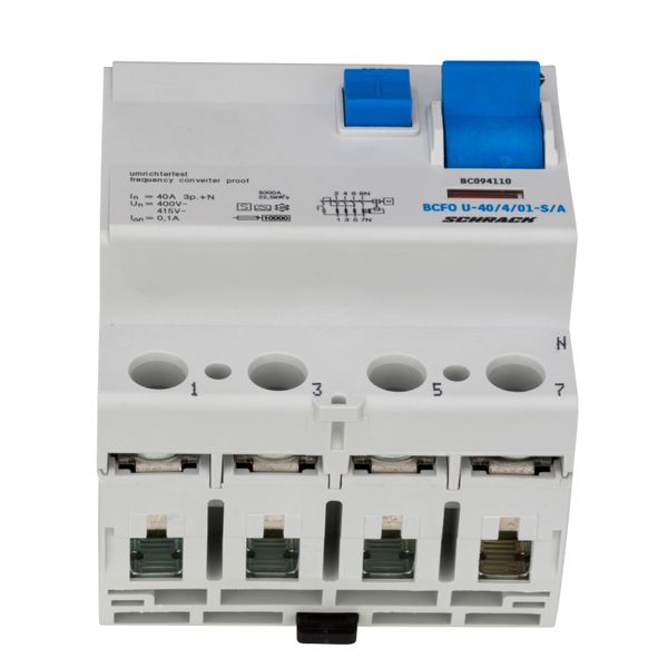 Residual current circuit breaker 40A,4-p,100mA,type A, S,FU image 4