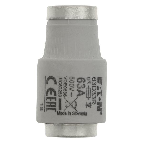 Fuse-link, LV, 63 A, AC 500 V, D3, aR, IEC, ultra rapid image 19