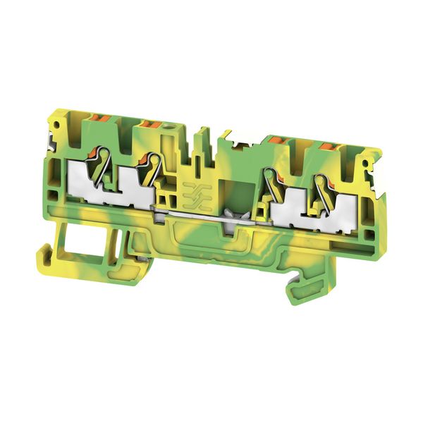 PE terminal, PUSH IN, 2.5 mm², Green/yellow image 1