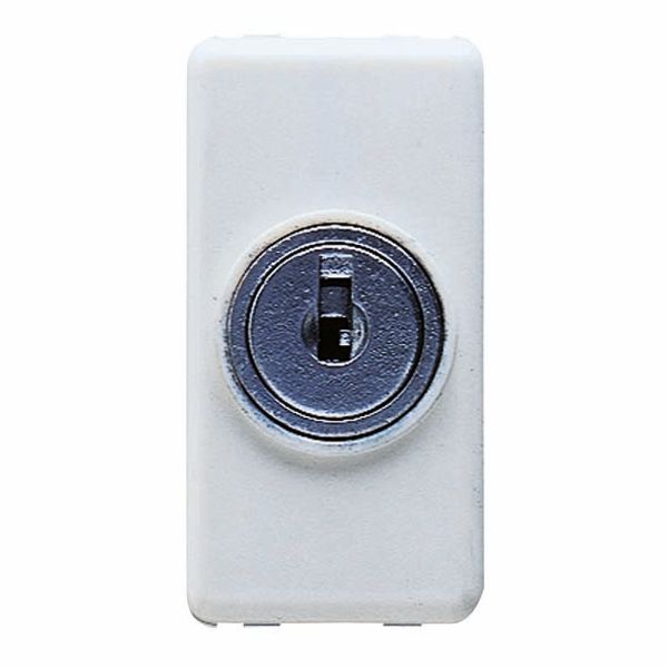 TWO-WAY SWITCH 1P 250V ac - 10AX - WITH KEY - 1 MODULE - SYSTEM WHITE image 2