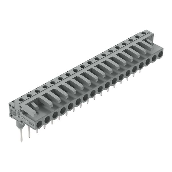 Female connector for rail-mount terminal blocks 0.6 x 1 mm pins angled image 1