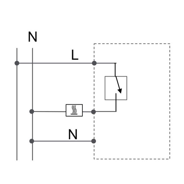 UP room controller, anthracite 55x55, 5-30C, AC 230V, output contactless via triac, switchable 5 actuators each 3W image 4