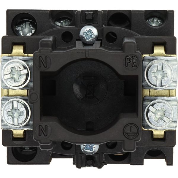 Main switch, T0, 20 A, flush mounting, 2 contact unit(s), 3 pole, Emergency switching off function, With red rotary handle and yellow locking ring, Lo image 2