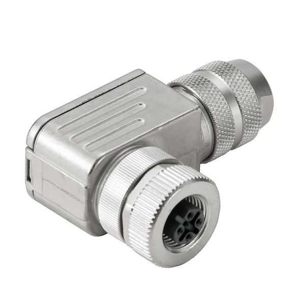 Round plug (field customisable), Socket, angled, Screw connection, M12 image 2