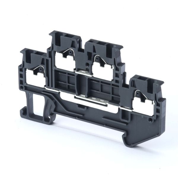 Multi-tier feed-through DIN rail terminal block with push-in plus conn image 4