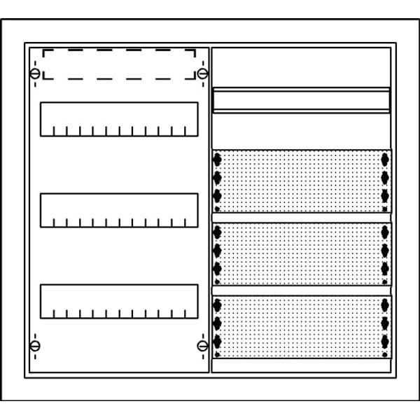 U32MM U Compact distribution board, Flush mounting, 36 SU, Isolated (Class II), IP31, Field Width: 2, Rows: 3, 534 mm x 560 mm x 120 mm image 4