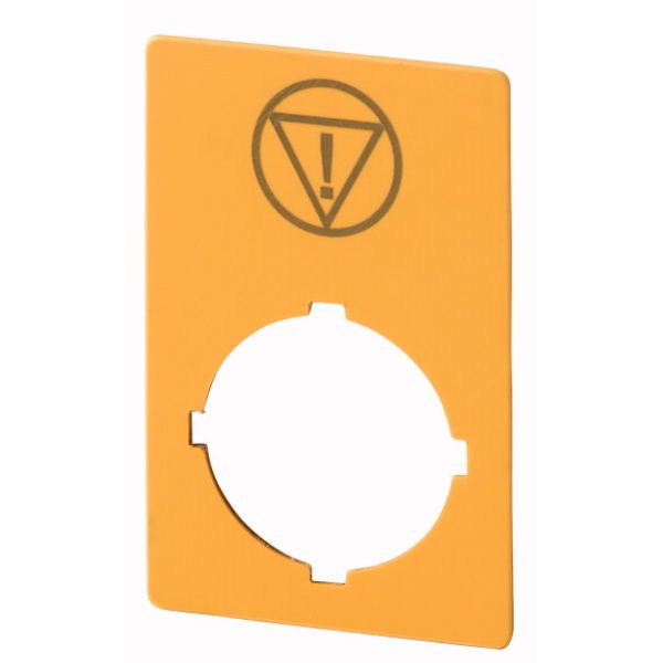 Label, emergency switching off, yellow, H x W = 50 x 33 mm, with IEC60417-5638 symbol image 2