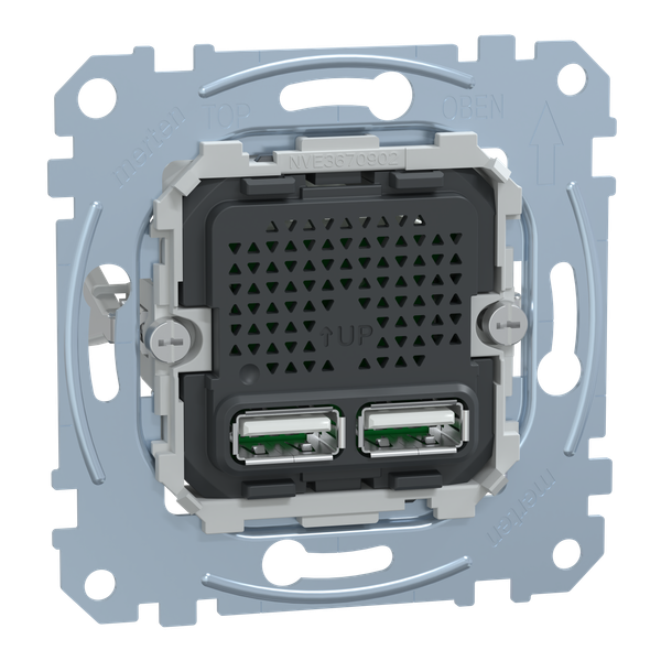 USB charger, Merten system M, Double insert, 2.1 A image 4