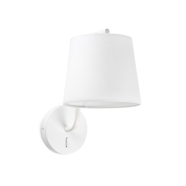 BERNI WHITE WALL LAMP 1X E27 20W image 1