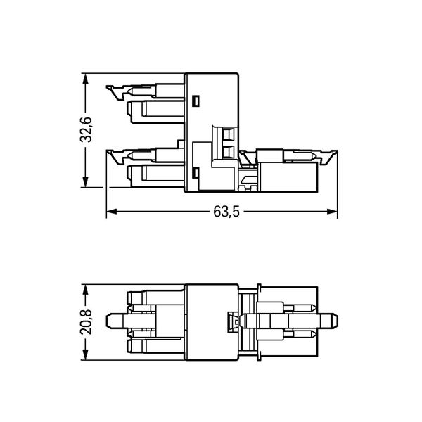 h-distribution connector 4-pole Cod. A black image 4