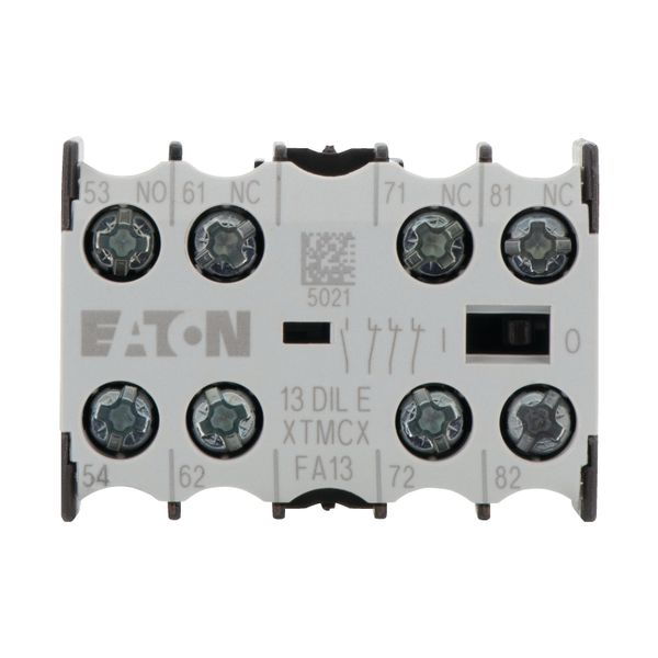 Auxiliary contact module, 4 pole, 1 N/O, 3 NC, Front fixing, Screw terminals, DILE(E)M, DILER image 8