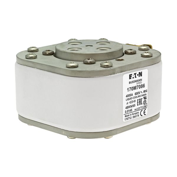 Fuse-link, high speed, 4000 A, AC 600 V, size 4, 105 x 120 x 67 mm, aR, IEC, UL, single indicator image 9